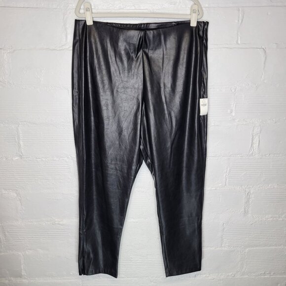 Old Navy Pants - Old Navy Women's Size 18 Faux Leather Pants Skinny Extra High Rise Side Zip